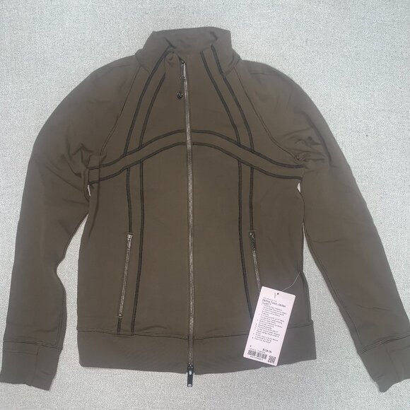 Lululemon NWT Define Track Jacket Luon size 4 Olive Brown/Black - Picture 1 of 13